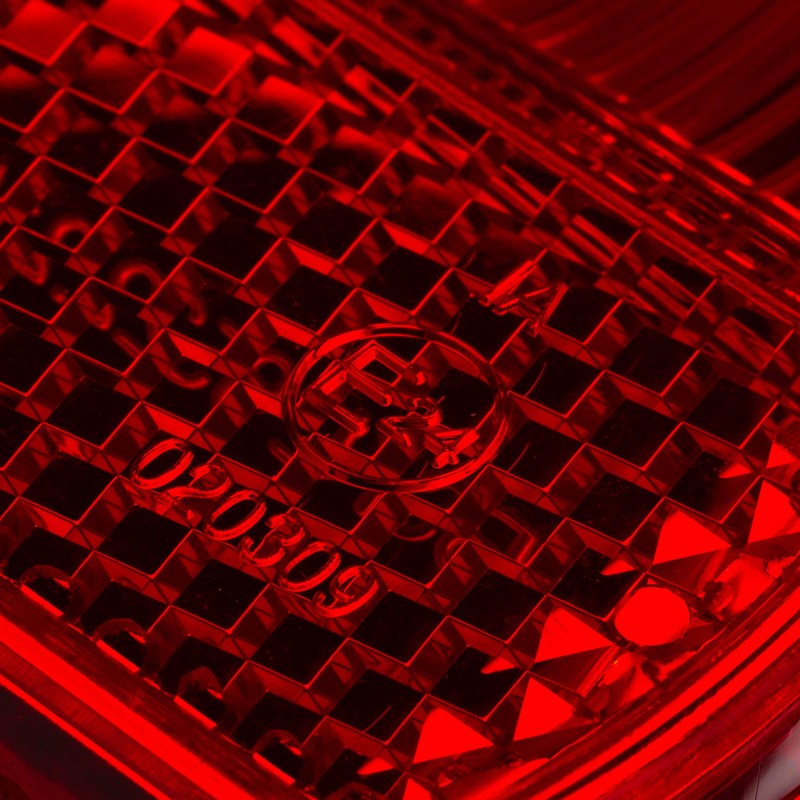 MZA Rear Light Cap Round, Red, Diameter 120 mm with