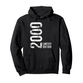 25th Birthday 25 Years Old Man Woman Vintage 2000 Pullover Hoodie