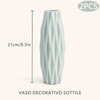 Vasi in Plastica 2 Pezzi Effetto Ceramica Verde