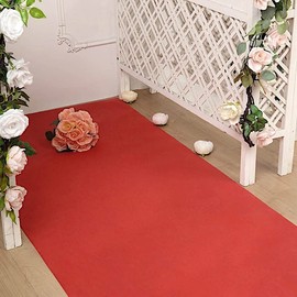 Balsa Circle 100 feet Red Rayon Wedding Aisle Runner - for Ceremony Party Events Reception Catering Occasions Decorations Supplies