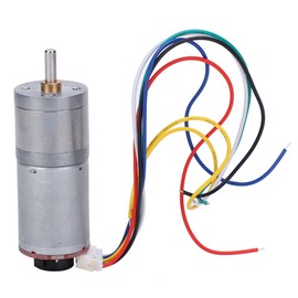Gear Motor DC with Speed Encoder Brush DC Motors Reducer Copper Stainless Steel GA25‑370DC12V 100RPM