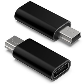 Accessonico 2 Pack Mini USB to USB-C Adapter USB-Mini Male to Type C Female