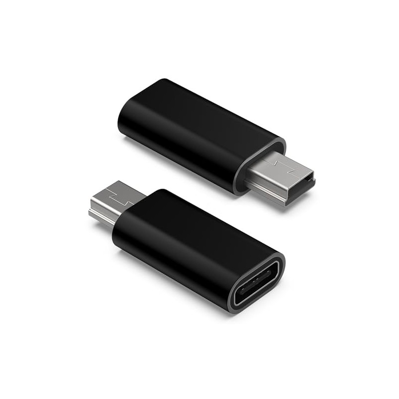Accessonico 2 Pack Mini USB to USB-C Adapter USB-Mini Male