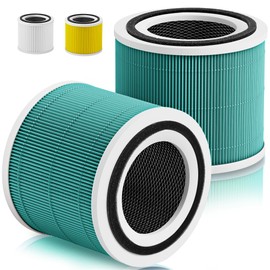 2 Pack Core 300 Replacement Filter Compatible with Levoit Air Purifier Core 300-rf Core 300S, 3-in-1 Filtration System of Pre-filter, H13 True HEPA and Activated Carbon Filter