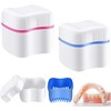 MITUMORMOR Pack of 2 Dentures Case, Dental Prosthesis Case, Dental
