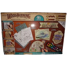 Art Skills WOOD BURNING Design Studio 46-PC BOX SET Woodworking Supplies in BOX