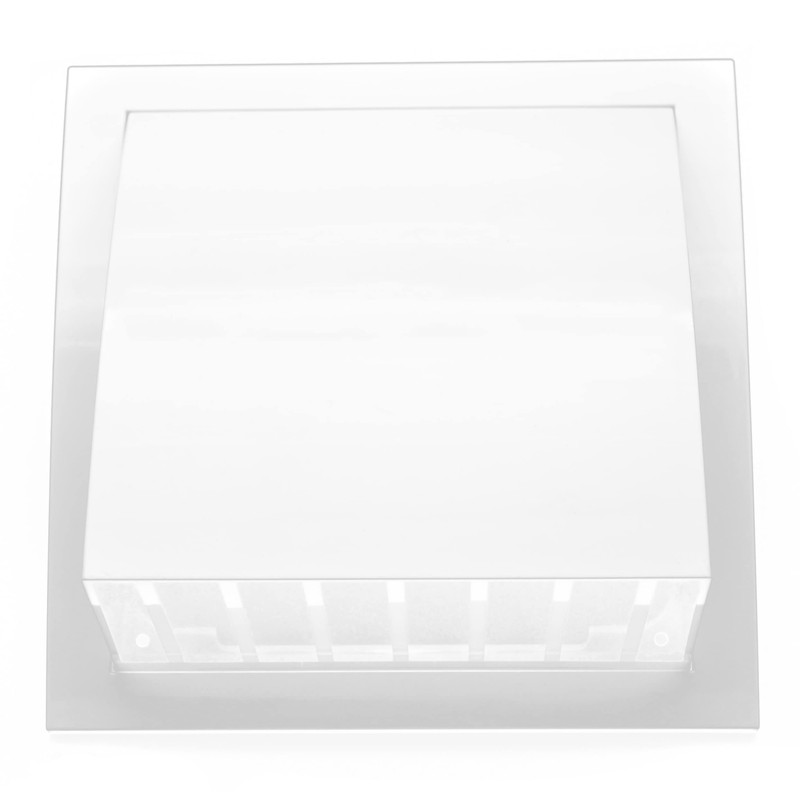 H&C VENT Rectangular Ventilation Grille with Backflow Flap, Plastic Weather