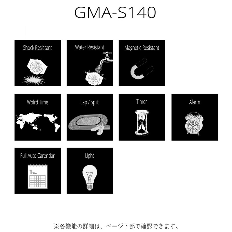 Casio GMA-S140 Series G-Shock Mid-Size Model Wristwatch, Limited Edition /