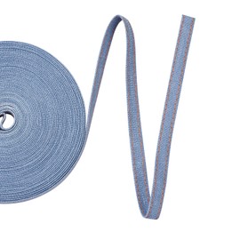 Cheriswelry 10m Stitch Denim Ribbon, 0.39" Layering Cloth Fabric Jeans Bows Ribbon Canvas Glam Denim Edge Ribbon for DIY Crafts Hairclip Accessories Sewing Decoration