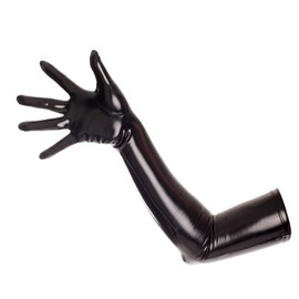 Ftshist Long Gloves, Leather, Sexy, Married Couples Night, PU Enamel, Glossy, Stretch Gloves, Ladies, Sparkling Costume, Accessories, Queen, Fancy Dress, Nightclub