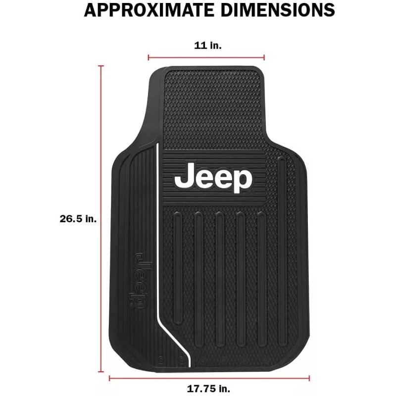 Plasticolor Jeep 2 Floor Mats (Fronts) Mopar Universal Gift New
