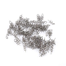 Baxnore 100PCS 14 mm Soft Lure Bait Pin, Stainless Steel Soft Bait Pin Lure, Multifunction Fishing Spring Fixed Lock for Fishing Accessory