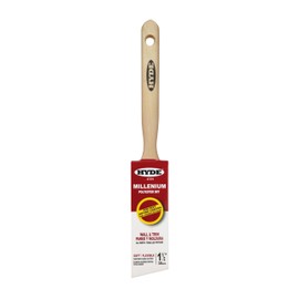 Hyde Millenium Angled Sash Paint Brush, Flat, Soft Polyester SRT with Wood Handle, 1 1/2 Inch, 47370