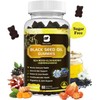  Sea Moss and Black Seed Oil Fusion Gummies: Organic Blend with Ashwagandha, Elderberry, Turmeric, Vitamin C, and D3 - Comprehensive Support for Immunity, Joint Health, Digestion, and Radiant Hair & Skin