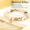 Inspirational Gifts for Women Natural Stone Heart Butterfly Bracelet for