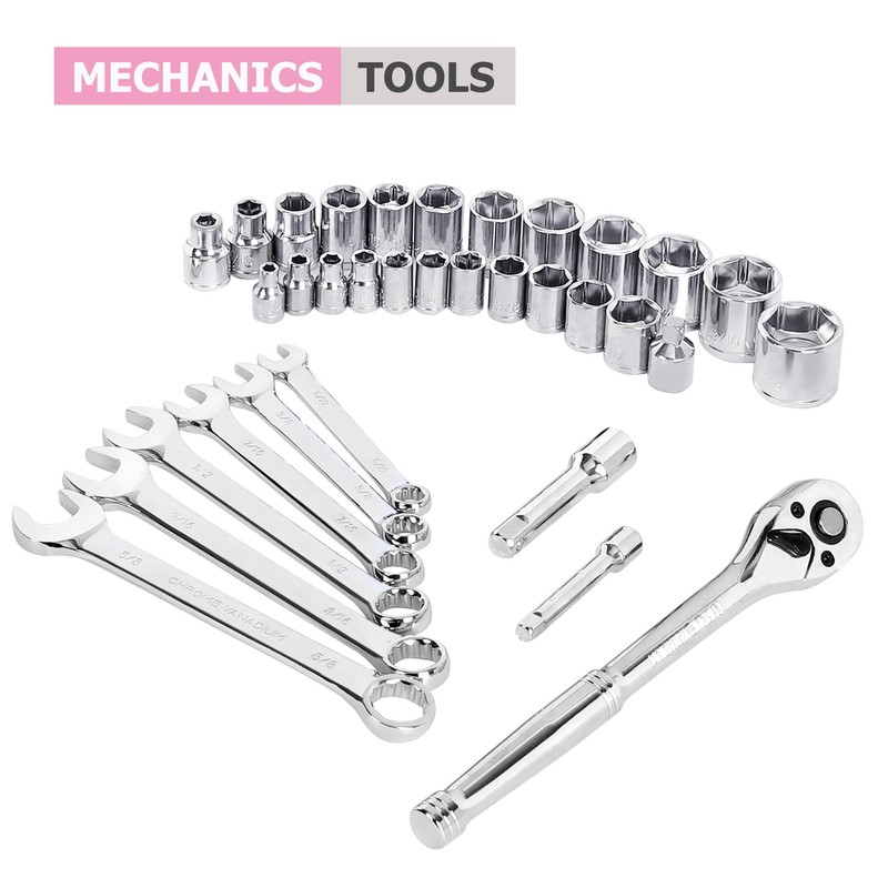 FASTPRO 267-Piece Pink Tool Set, Home Repairing Tool Kit with
