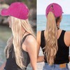 HGGE Women Ponytail Criss Cross High Messy Buns Ponycaps Baseball