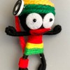Reggae Voodoo String Doll Keychain, 7cm