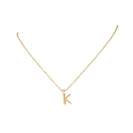 BOPLYBAY Letter Necklace Gold Initial Necklaces for Women, 18K Trendy Chunky Charm Pendant Necklaces Gold Jewelry Birthday Gifts for Women Teen Her Mom Grandma Wife