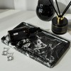 100% Natural Marble Vanity Tray Luxury Black&Green Serving Marble Storage