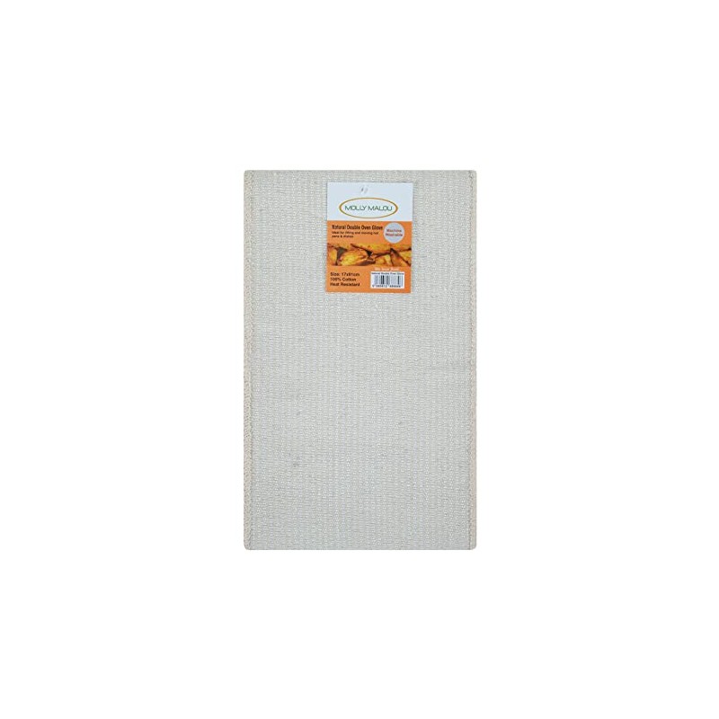 Double Oven Cotton Gloves Everyday Use Mitt Natural 18x91x1 cm