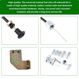 P7100 P-pump manual cable fuel shut off solenoid kit Compatible with 1994-1998 Cummins Dodge 12v 6bt 4bt Used to Convert Solenoid to Manual Cable Shutoff