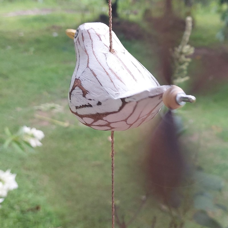 ART-CRAFT Seagull Wind Chime with Feather Propeller with 3 Decorative