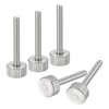 uxcell M4x30mm Knurled Thumb Screws, 5pcs 304 Stainless Steel Flat