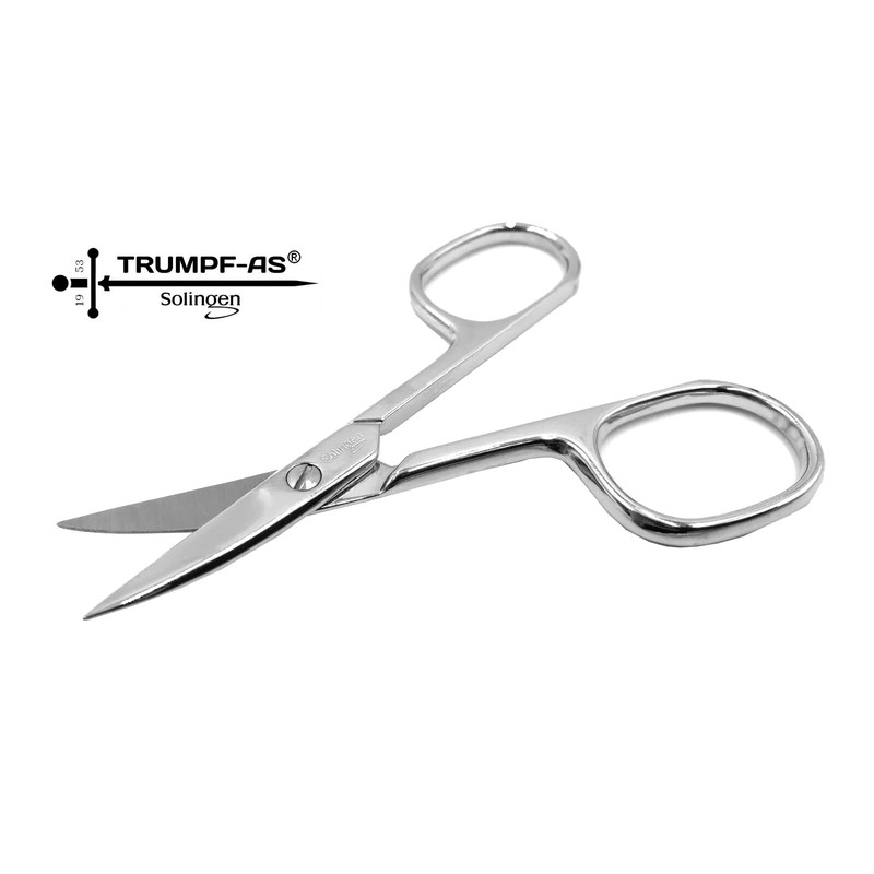 TRUMPF-AS Nagelschere Solingen 9cm • Gebogene Schere • Extra scharfe