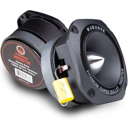 1x Gravity WZ50TW 1500W Heavy Duty Titanium Super Tweeter Loud Speaker 4-Ohms for Car, Van, ATV, Motorcycle, and Competition (Black)