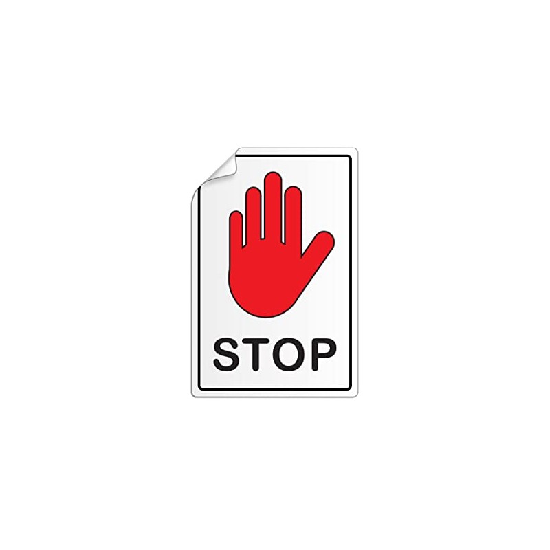 'Foil Pictogram Sign Sticker No 130 x 90 mm, 1