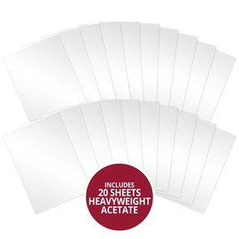 Hunkydory - Heavyweight Clear Acetate - 220 Micron x 20 Sheets - ESS136