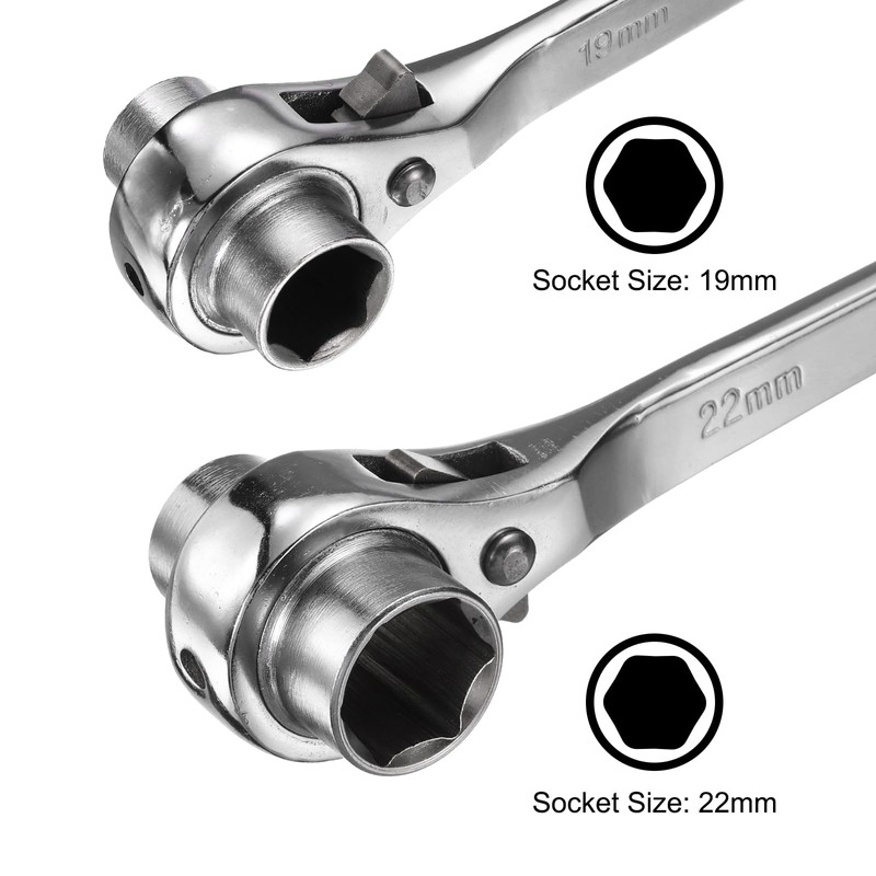 uxcell 19mm x 22mm 17mm x 19mm Hexagon Scaffold Podger