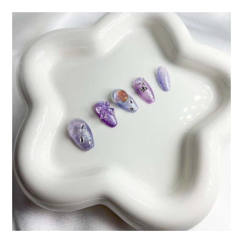 Lavender Aurora Nail Tips - Round / 라벤더 오로라 네일팁