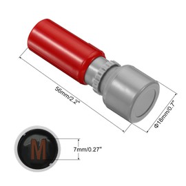 PATIKIL 7mm Letter Stamps, Character Alphabet M Plastic Ink Stamp Self Inking for Classroom Scrapbooking, Red