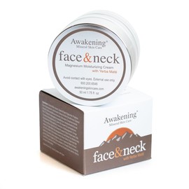Awakening Face & Neck Hydrating and Moisturizing Magnesium Cream - with Yerba Maté, Anti-Oxidant - Rich with Minerals of the Dead Sea [50 ml/1.75 oz]
