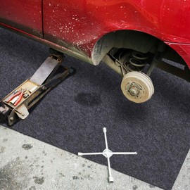 sempoda Oil Spill Mat，Garage Floor Mat，Premium Absorbent Mat – Contains Liquids，Protects Floor，Absorb Materials，Anti-Slip and Waterproof Backing，Car Repair Mat，Washable (Oil Spill Mat 36" x 72")