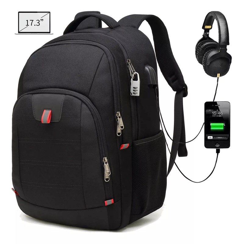 Wowomart XW0100 Mochila para portátil 17 pulgadas Mochila escolar impermeable