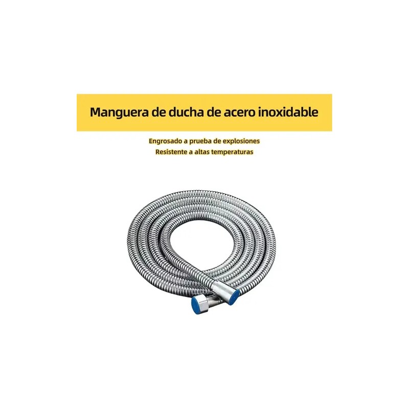 Regadera Mano Alta Presión Con Cabezal De Teléfono Y 8