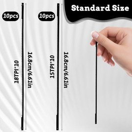 20Pcs Coping Saw Blades, 6.5inch Long Coping Saw for Woodworking 15 Teeth (10-Pack) 18 Teeth (10-Pack)