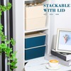Menkxi 4 Pcs Storage Bins with Lids Plastic Storage Containers
