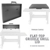 Griddle Cover Lid - Powder Coated Black Aluminum Lid Storage