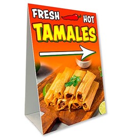 TAMALES Economy A-Frame Sign 24" Wide by 36" Tall (Made in The USA) 841098116354