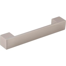 GRIMME Tebros LA 128 mm Square Furniture Handle Ideal as Handles for Kitchen Cupboards Width 163 mm Die-Cast Zinc Stainless Steel Effect