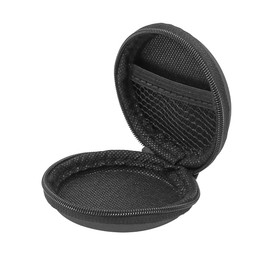 NUZAMAS 2pcs Mini Earphone Storage Case Black Headphone Earbud Hard Protective Carrying Case Bag Earbuds Pouch Zipper Storage Case for Headphones