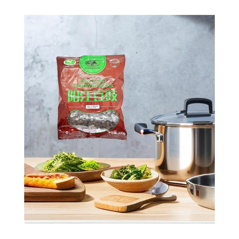 Yang Jiang Salted Black Beans Preserved Black Beans 400g (4