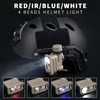 NOBUHIRO Tactical Helmet Light with 4 Accessories, Strobe/Constant Red/Blue/White/IR Lights