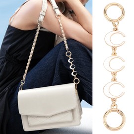 2Pcs Purse Extender Chain Gold Bag Extender Chain Moon Purse Strap Extenders White Purses Strap Replacement Crossbody Bags Accessories for Women Bag Charms for Handbag Tote Bags Purses Making Supplies