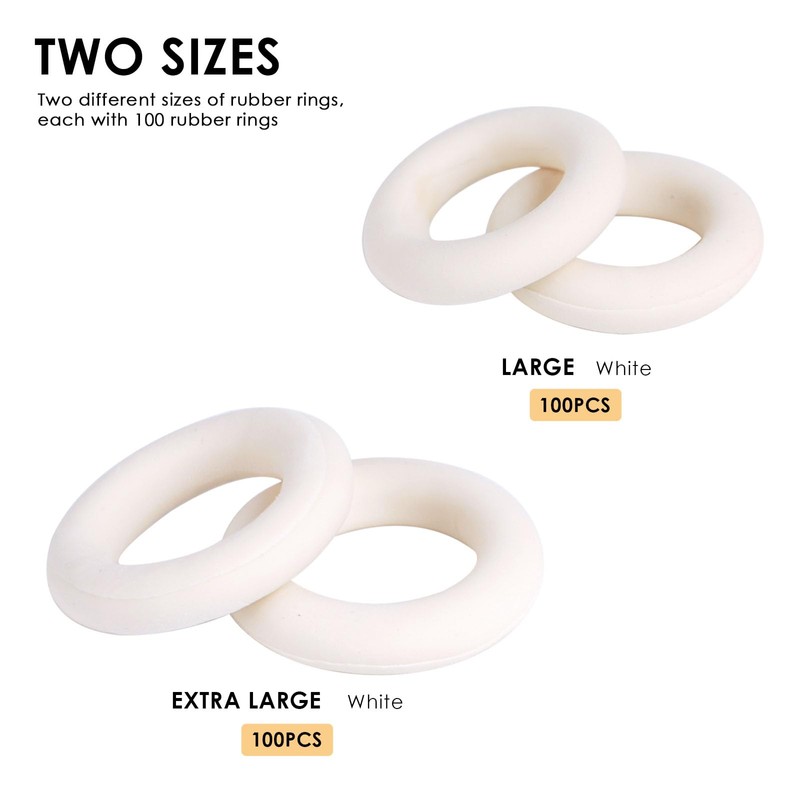 ZHEQOGZH 200pcs Livestock Castration Bands Castrator Rings for Goats Lambs