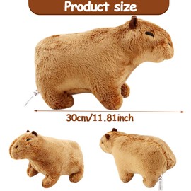 LJTXX Capybara Plush Toy, Capybara Plush Toy, Plush Dolls, Kawaii Plush Toy, Cuddly Tie for Children, Cuddly Toy, Stuffed Toy, Cartoon Plush Toy for Children's Birthday Gift (30 cm)